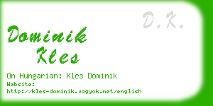 dominik kles business card